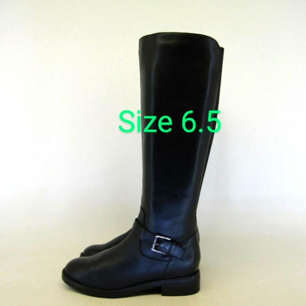Blondo Waterproof Leather Moto Equestrian Boots Black Size 6.5 NWT B6259-017